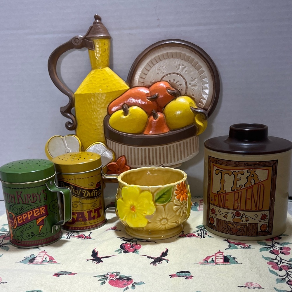 1970's Kitchen Wall Decor Metal Ceramic Utensils Choice of 4